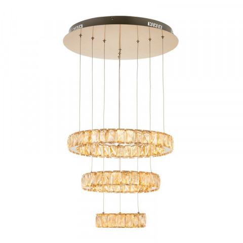 Suspension swayze, laiton brossé et acrylique, 40w