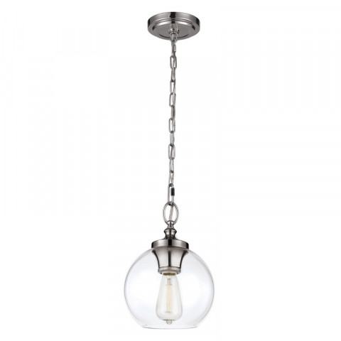 Suspension tabby, nickel poli et verre, petite