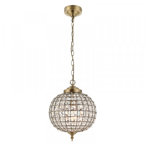 Suspension tanaro, laiton antique et verre