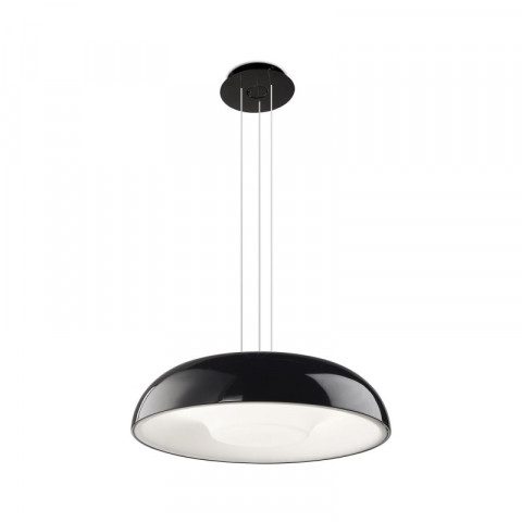 Suspension tandem, acier et ppma, noir, 45 cm