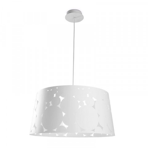 Suspension trama, aluminium et acrylique, blanc