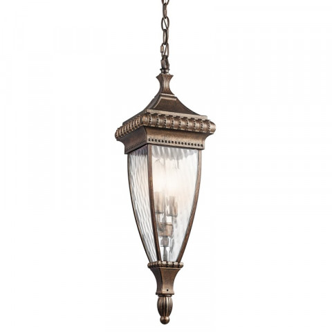 Suspension venetian rain,  bronze brossé et verre
