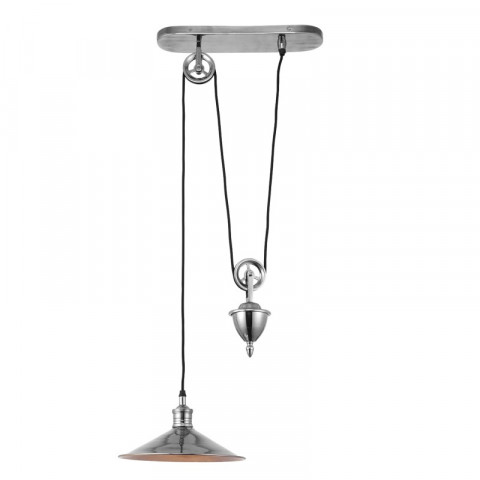 Suspension victoria, argent ancien, 1 ampoule