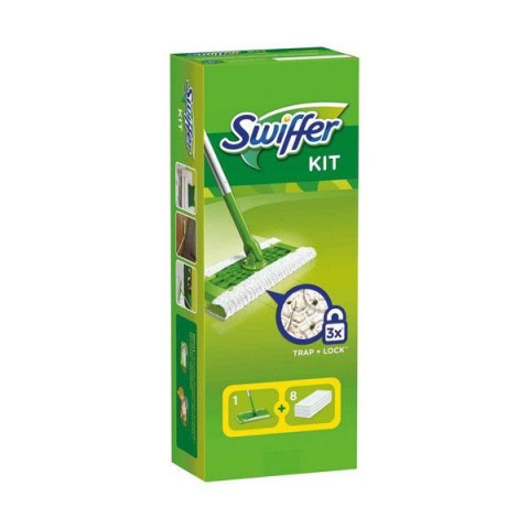 Swiffer kit balai + 8 recharges