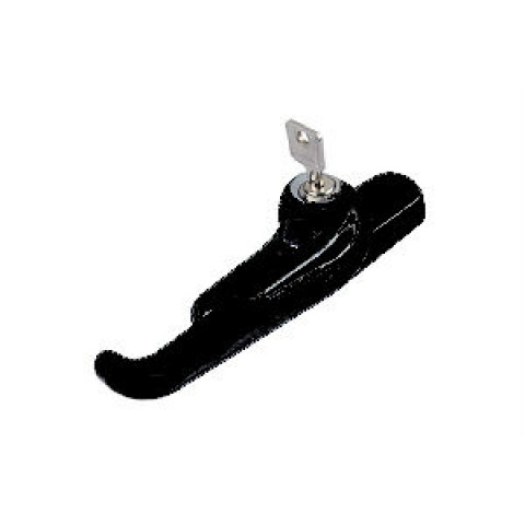 Crémone à clé nefer pour châssis italienne fapim - gauche noir 9005 - 0771as-37