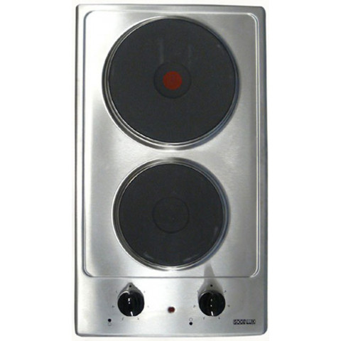 Sogelux domino électrique de516x inox 2 plaques