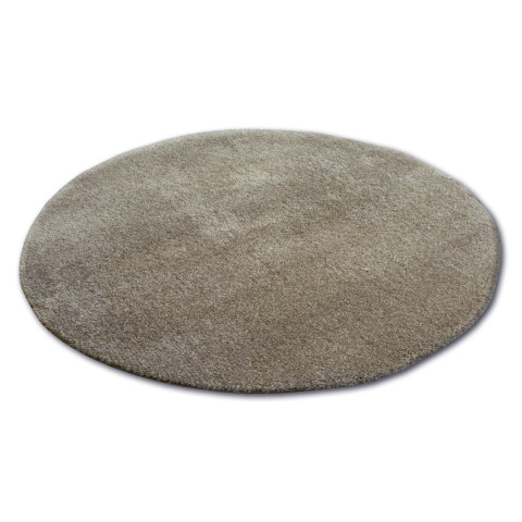 Tapis cercle shaggy micro beige foncé cercle - Dimension au choix