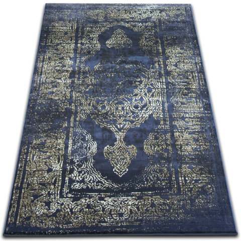 Tapis drop jasmine 456 bleu foncé - Dimension au choix