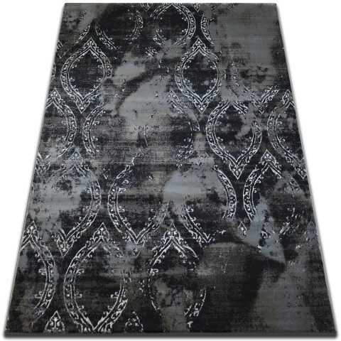 Tapis vogue 093 noir/marron - Dimension au choix