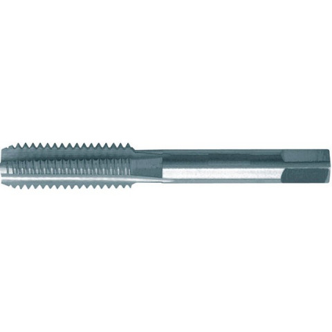 Taraud à main, filetage métrique, finisseur n°3, Filetage : M2,2, Pas 0,45 mm, Long. totale 36 mm, queue Ø 2,8 mm, Carré de la queue : 2,1 mm