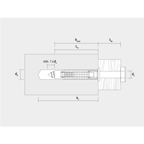 Cheville nylon FX 10 + vis à bois - Ø 7.0 x 65 mm - Boite de 25 - CELO - 910FXK