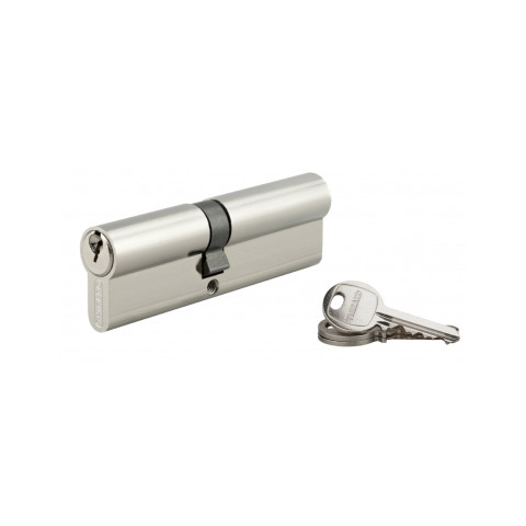 Cylindre de serrure double entrée SA, 45 x 55 mm, anti-arrachement, nickel, 3 clés - 1 pièce - THIRARD - 00016457