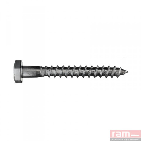 Boite de 35 tirefonds acier zingué 8x80 - 92922