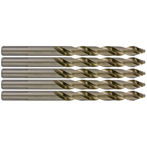 Foret métaux TSP taillé meulé HSS - Affûtage étagé - L. 70 Ø 3,5 mm - boîte de 5 unités - TIVOLY - 11457060350