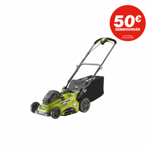 Tondeuse ryobi 36v maxpower - coupe 40cm - 1 batterie 6,0ah - 1 chargeur - rlm36x41h60pg