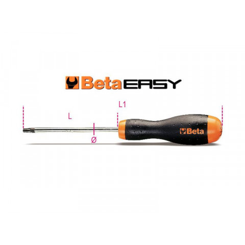 Tournevis pour vis torx betaeasy art.1207tx t30 d=6mm l=100mm beta 012070030