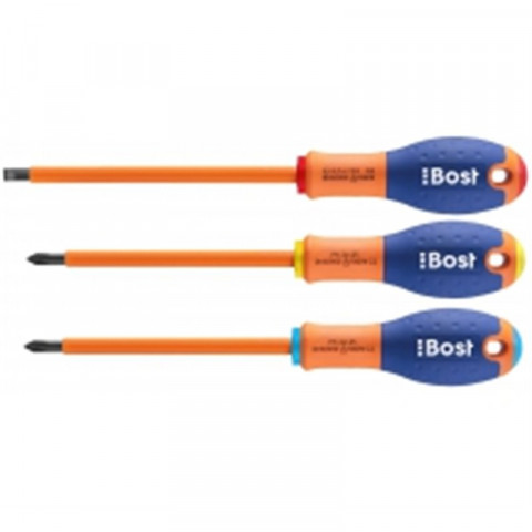 Tournevis BOST - Lame cruciforme Pozidriv Expert isolé 1000V - 4 X 75 mm - 626200