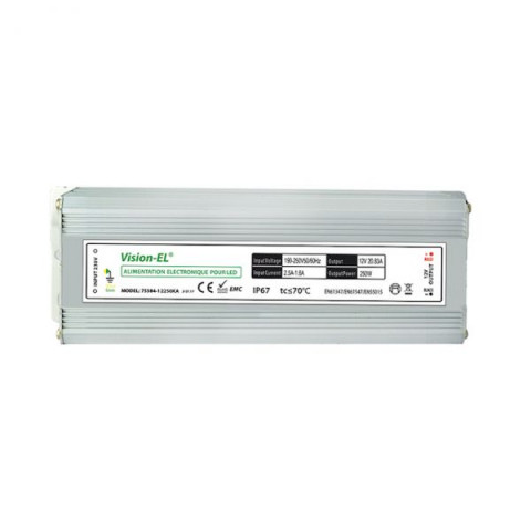 Transformateur 12 volt - 220 volt 250 watt etanche
