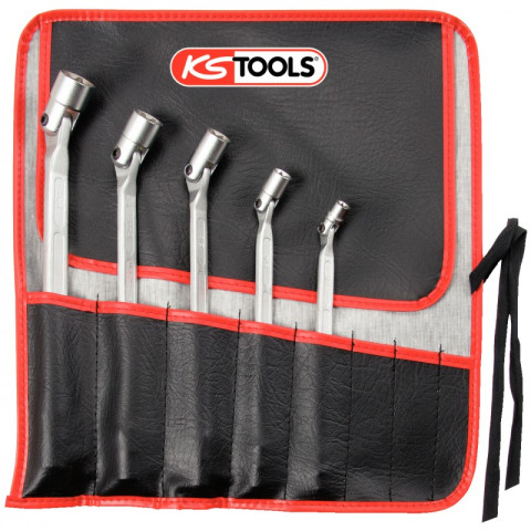 Trousse de 5 pièces de clés à douilles articulés torx-crv