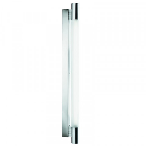 Tube 69cm pour salle de bain, chrome et verre