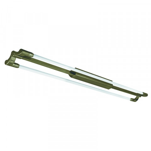 Tube fluorescent, 2x54w, en laiton antique