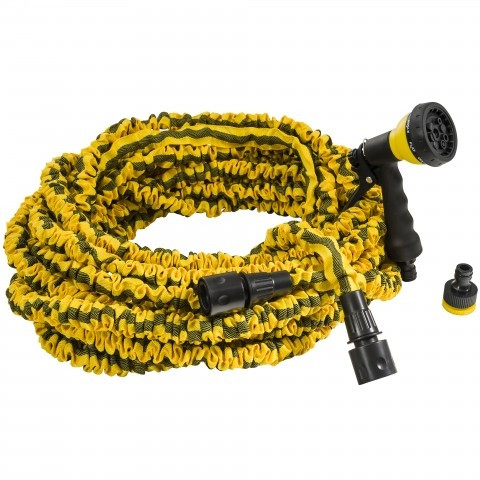 Tuyau extensible jaune 30 m + pistolet
