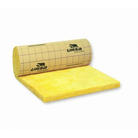 Panneau laine de verre Ursa PRK 35 roulé ép.75 mm 1,2 x 8,1 m R=2,10 (paquet 9,72m²)