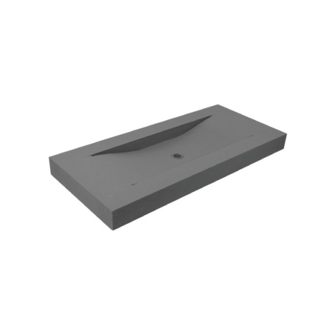 Plan vasque aero livre avec 2 equerres de fixation et un vidage en laiton chrome
