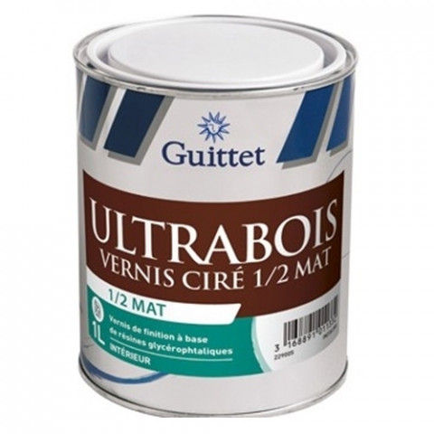 Vernis cire 1/2 mat ultrabois - guittet - Contenance au choix