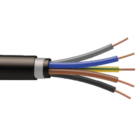 Cable rvfv armé 5g2.5mm² à la coupe (minimum 10m)