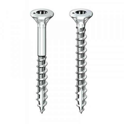 Vis à bois aggloméré rocket acier zingué tête fraisée empreinte torx t10 entièrement filetées 3x16 boîte de 500 pièces