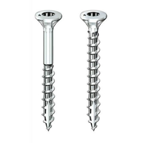 Vis à bois aggloméré rocket acier zingué tête fraisée empreinte torx t25 partiellement filetées 5x55/35 boîte de 200 p