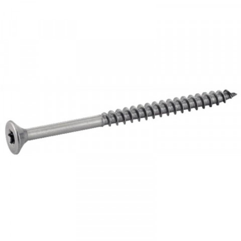 Vis à bois aggloméré tête fraisée empreinte torx inox a4 5x80/50mm boîte de 100 pièces