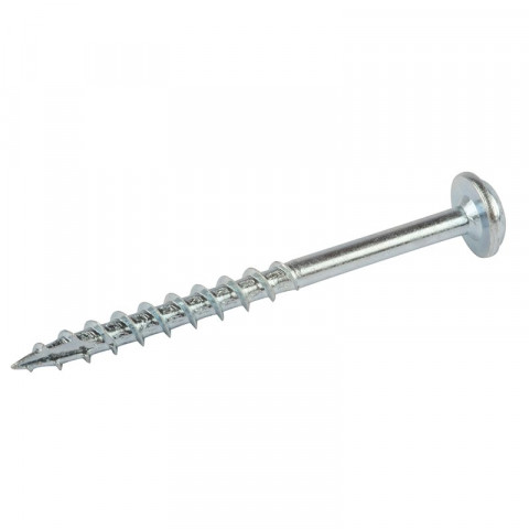 Vis zinc pour trous borgnes, tête à rondelle, pas gros - 50 vis, N° 8 x 2"