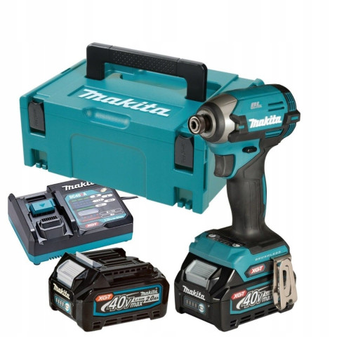 Visseuse à chocs 40V XGT 210 Nm - MAKITA - avec 2 batteries 2,0 Ah, chargeur - MAKPAC - TD003GA201