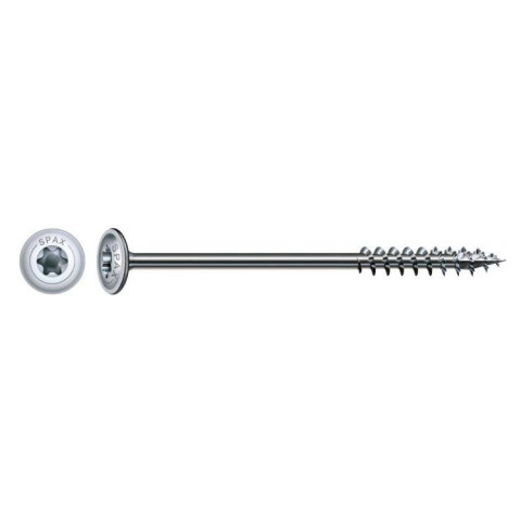 Vis bois SPAX tête disque Wirox 6x160 mm Filetage partiel - Boite de 100 - 251010601605