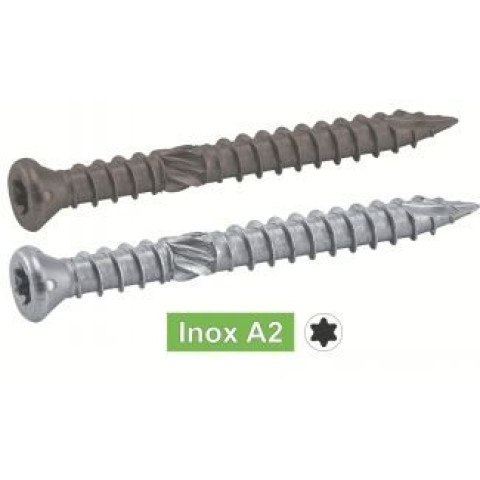 Vis pour terrasse tête fraisée réduite six lobes double filet - 5x50 - Par seau de 400 - ACTON - 623275X50SEAU
