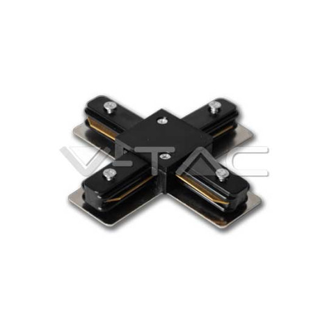 Connecteur pour Rail en aluminium 2 - X - Noir