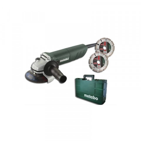 Meuleuse d'angle 820 W, 2 disques diamants - W 820-125 - 606728900 Metabo -