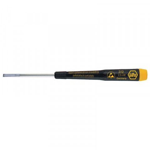 Wiha - Tournevis De Précision Esd - Tête À Fente 2.0 X 40Mm