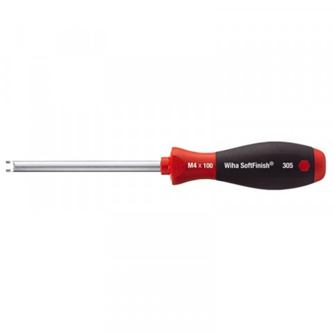 Wiha - Tournevis Pour Écrous À Fente Softfinish - Lame Ronde - M3.5 X 100