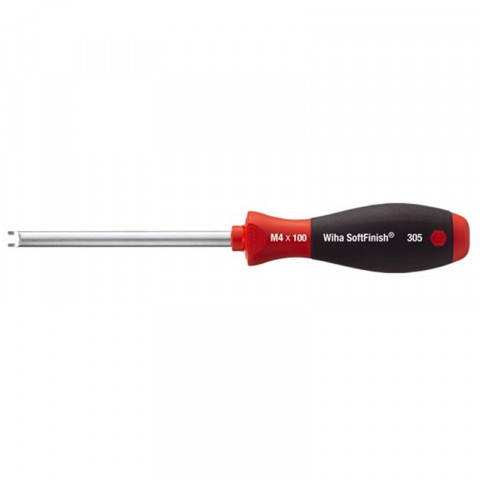 Wiha - Tournevis Pour Écrous À Fente Softfinish - Lame Ronde - M4 X 100