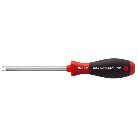 Wiha - Tournevis Pour Écrous À Fente Softfinish - Lame Ronde - M5 X 125