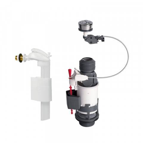 Wirquin - mécanisme double poussoir + robinet alimentation latéral f90