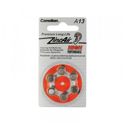 Zinc air cel camelion 1.4v (6pcs/bl)