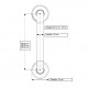 Barre d'appui lisse droite 450mm blanc (accessibilité pmr) 