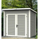 Abri de jardin en bois peint gris 3,16 m2 - skur3 gris 