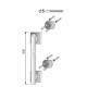 Ensemble de douche avec barre mural support douchette 