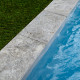 Margelle de piscine 61x33x3cm travertin gris 1er choix bord droit 