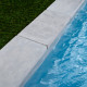 Margelle de piscine 61x33x5cm pierre naturelle atlas gris bord droit 